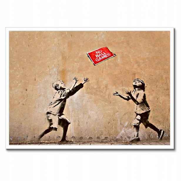 Plakáty v rámu 70x50 Banksy No Ball Games