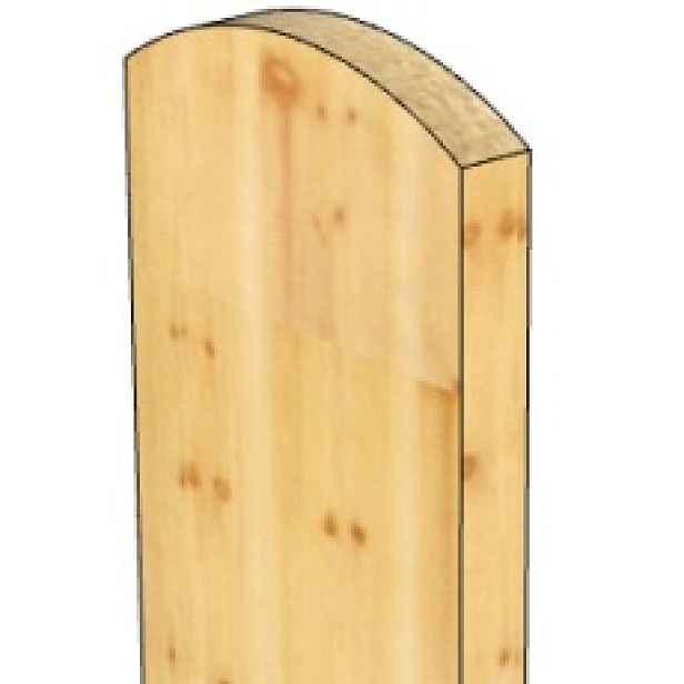 Plotovka dřevěná oblouk 18×89×1300 mm