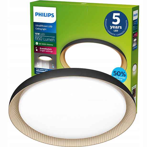 Stropní Svítidlo stmívatelné, rýhované, Stropní Svítidlo Led SceneSwitch Pebblo Philips