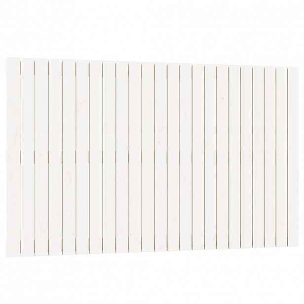 vidaXL Nástěnné čelo postele bílé 147x3x90 cm masivní borové dřevo