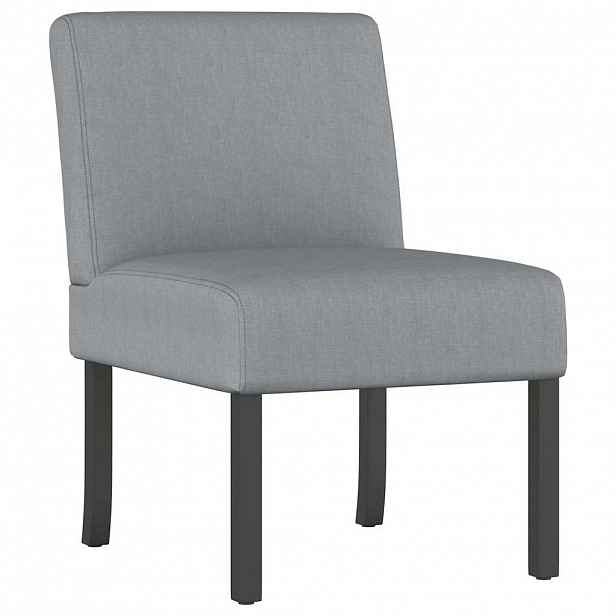 vidaXL Nízké křeslo bez područek světle šedé textil