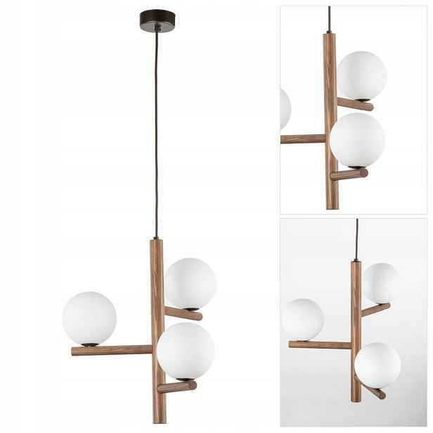 Závěsná lampa Estera hnědá s moderním designem a rozptýleným leskem Tk Lighting