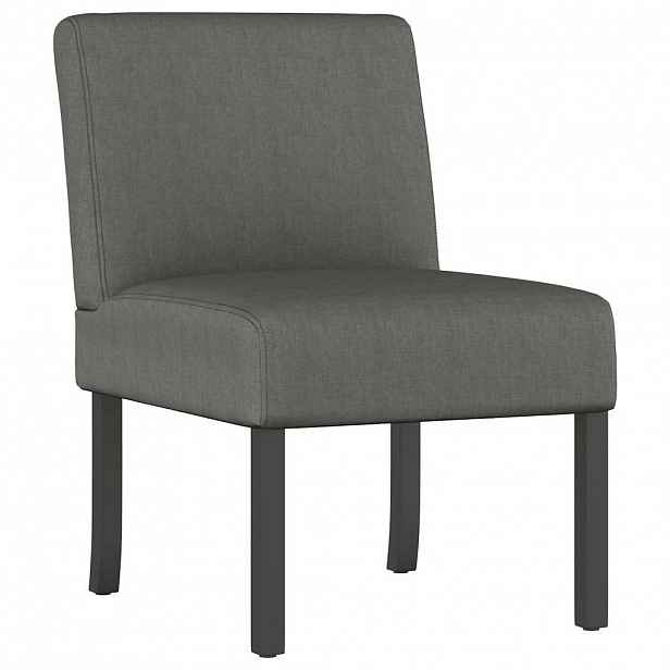 vidaXL Křeslo tmavě šedé textil