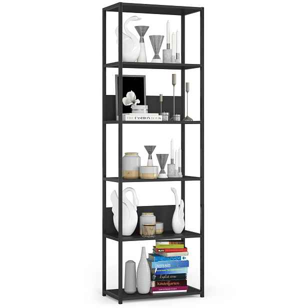 Ak furniture Regál PRAMONI 60x192 cm černý