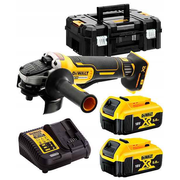 Bruska 125 mm 2x5 Ah 18V DeWALT DCG406P2 Tstak