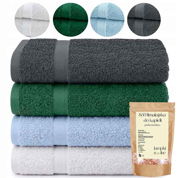 Sada 4x 70x140 bavlněných osušek 4 Barvy 600g sada