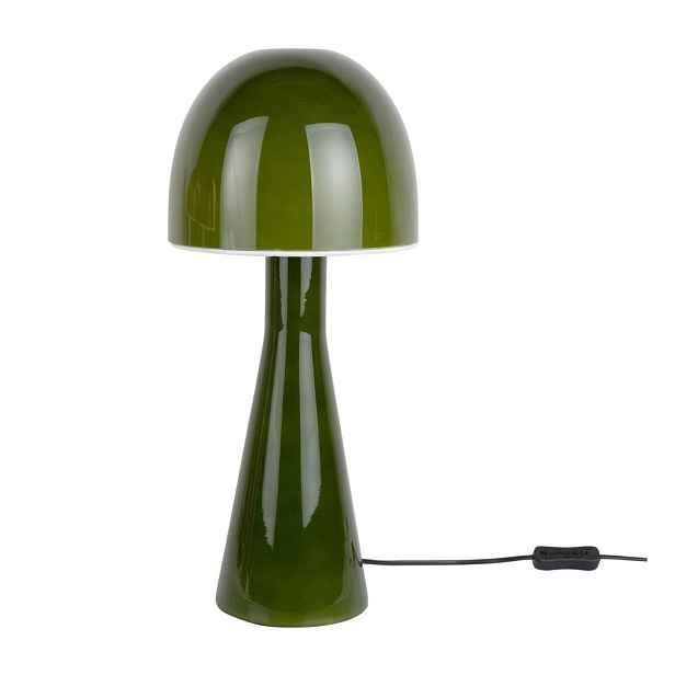 Tmavě zelená stolní lampa se skleněným stínidlem (výška 45 cm) Bombin – Leitmotiv