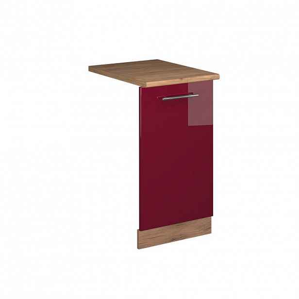 Vicco ČELNÍ PANEL MYČKY Fame-Line Bordó červená vysoký lesk 45 cm , PD Dub