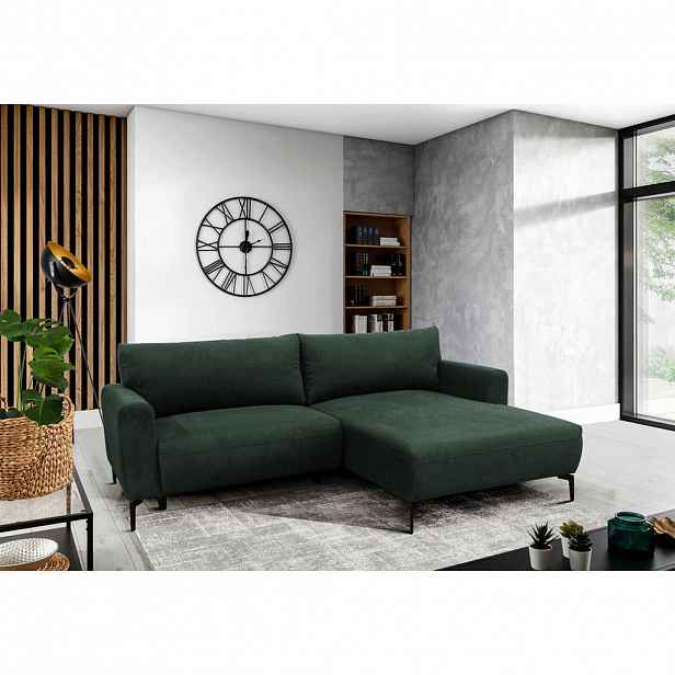 MID.YOU ROHOVÁ SEDAČKA, textil, tmavě zelená