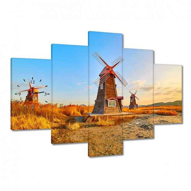 Hodiny 150x105 Dřevěný větrný mlýn