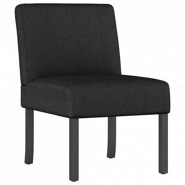 vidaXL Nízké křeslo bez područek černé textil