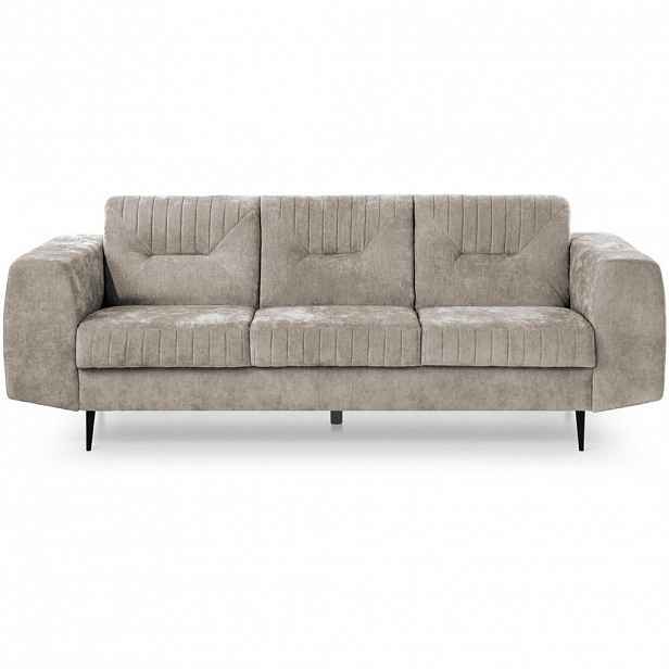 Beautysofa POHOVKA Venezia 3místná s kovovými nohami, béžová, 233 cm