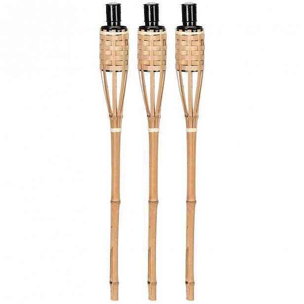 Sada 3 bambusových pochodní Esschert Design, výška 62,6 cm