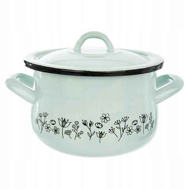 Hrnec s poklicí modrý Louka 16 cm, 2,3 l