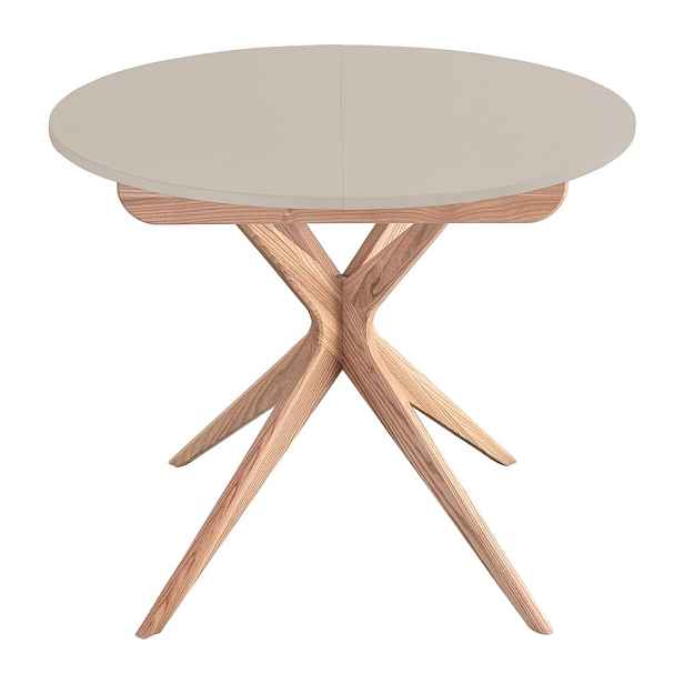 Kulatý rozkládací jídelní stůl s přídavnou deskou ø 90 cm Jubi – Ragaba