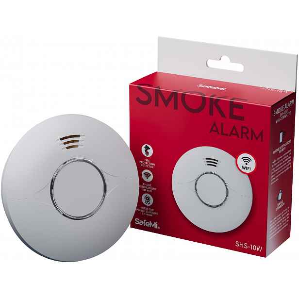 Safemi Detektor kouře WiFi Záruka 3 roky SHS-10W