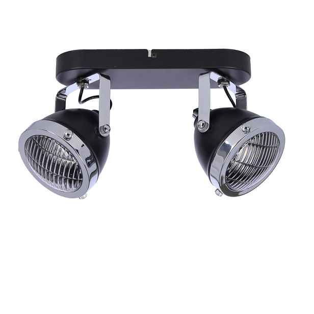 Stropní lampa Crazy s páskou, černá, 2x15W, stínidlo gu10, průhledné