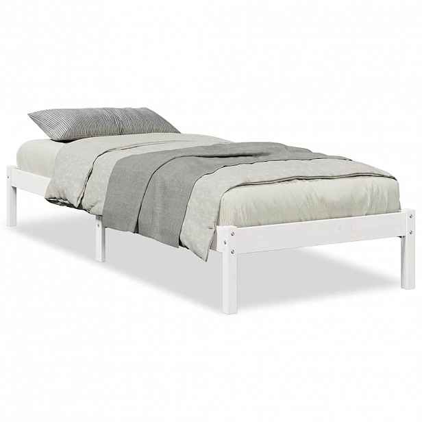 vidaXL Prodloužený rám postele bez matrace bílý 90 x 220 cm borovice