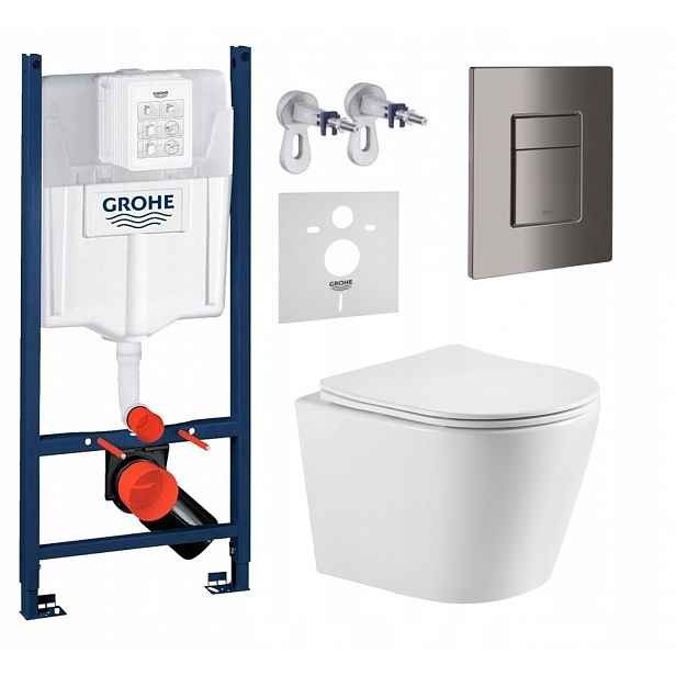 Wc sada Grohe Rapid Sl s mísou Elanta Tornado a tlačítkem grafit
