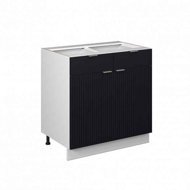 Vicco SPODNÍ SKŘÍŇKA KUCHYŇSKÉ LINKY Fame-Line Černý pruhovaný 80 cm bez pracovní desky