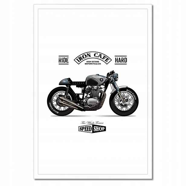 Plakáty v rámu 40x60 Motocykl Zabytek Vintage