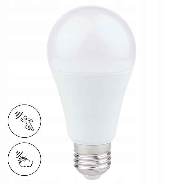 Led žárovka E27 6W 510lm 3000K Snímač pohybu soumraku Eko-Light 10 kusů