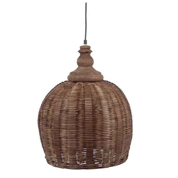 Přírodní antik závěsné světlo lampa z proutěného ratanu - Ø 34*52cm/ E27/ 25W Chic Antique