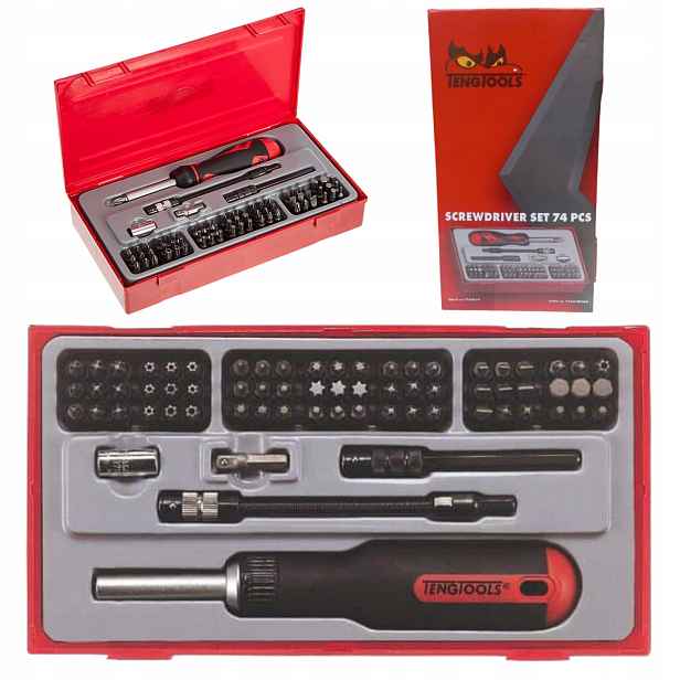 Sada šroubováků s vyměnitelnými hroty Teng Tools TTMD74 144030103