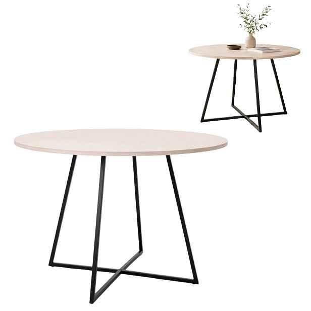 Stůl Yama B Kulatý Elegantní do obývacího pokoje Jídelny Kašmír