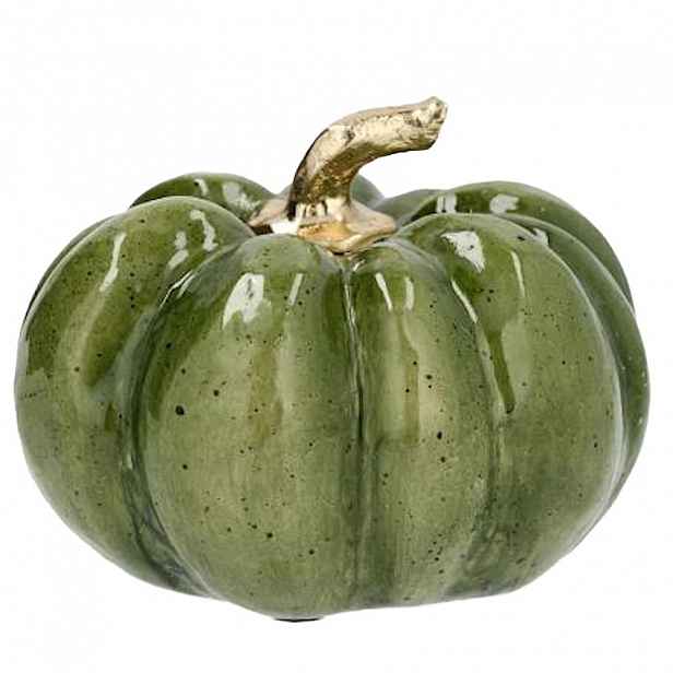 Zelená Ozdobná Dýňová Figurka Na Halloween Podzim Balkon Terasa Dekorace
