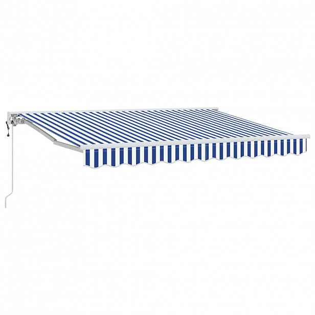 vidaXL Rám markýzy Modrá a bílá 250 x 200 cm