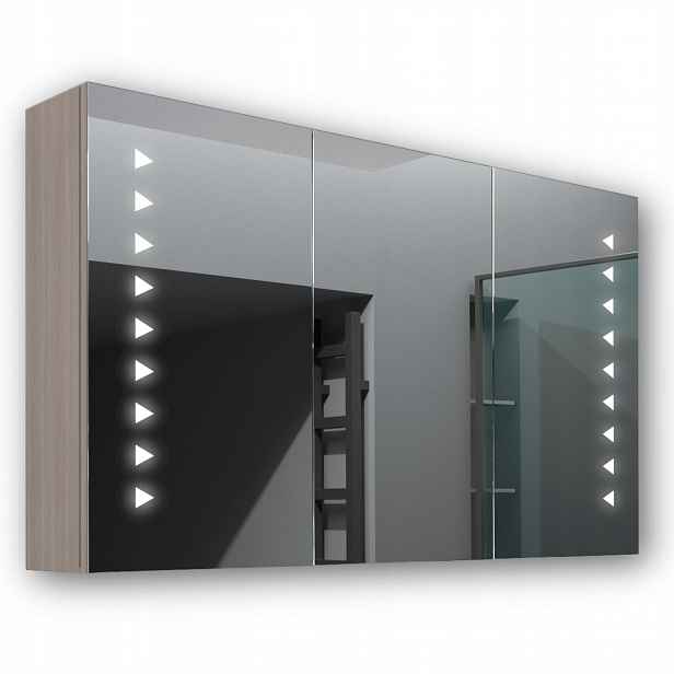 Dřevěná skříňka 120x70 Led zrcadlo Neptune Akácie