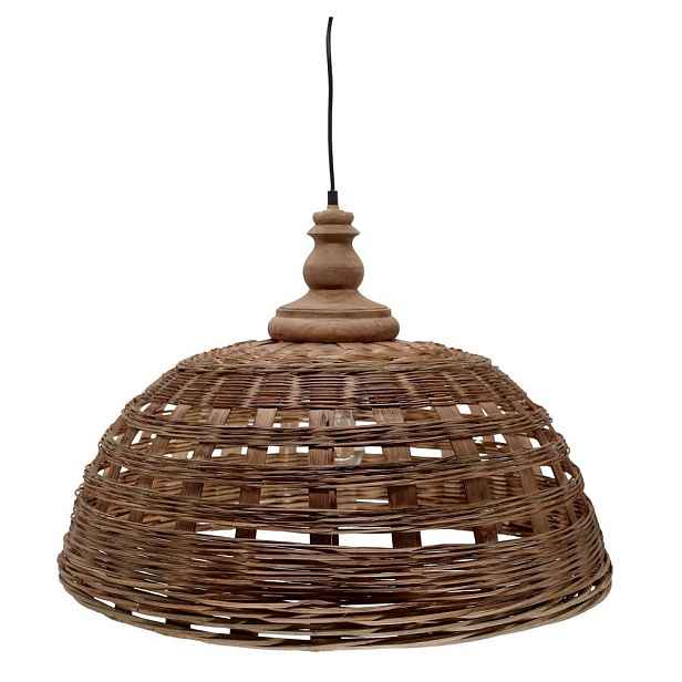 Přírodní antik závěsné světlo lampa z proutěného ratanu - Ø 62*43cm/ E27/ 25W Chic Antique