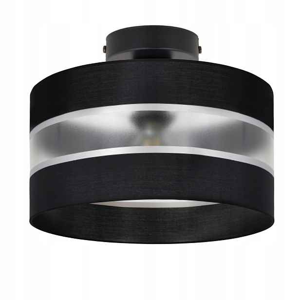 Stropní Svítidlo Stropní Svítidlo Design Stínidlo Pruhy 30 CM Černá E27