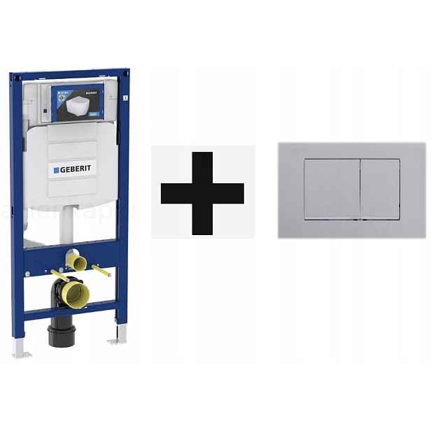 Wc stojan Geberit Duofix UP320 podpěry tlačítko Alto chrom mat podložka