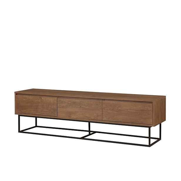 Televizní stolek Milo Walnut and Black II, L