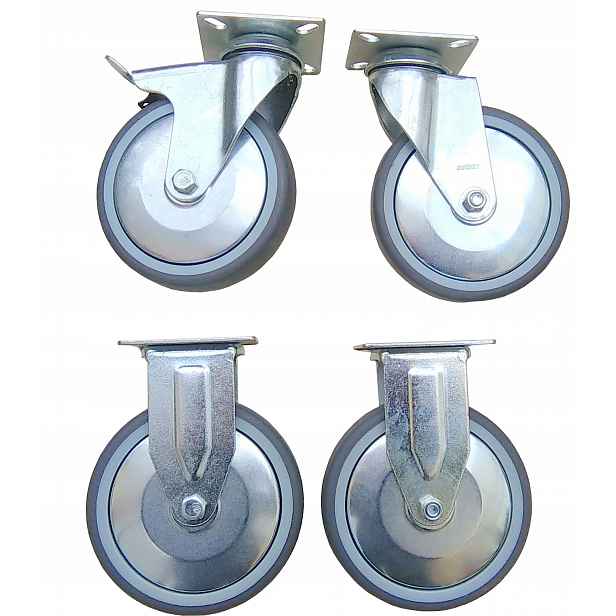 Kolečko 125 mm kolečka brzda sada 4 ks
