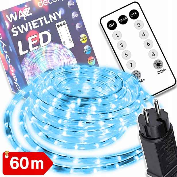 Led Světelná Hadice Ozdobná 60 M Pro Spojení, Bezdrátové Dálkové Ovládání Je Velmi Studené