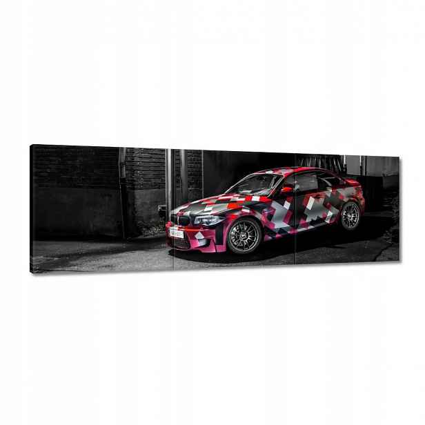 Obrazy 150x50 Červené Bmw
