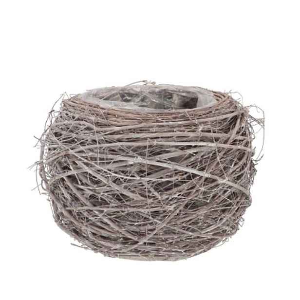 Proutěný květináček z jilmových větví Nature Jilm grey - Ø 11*8 cm daan kromhout