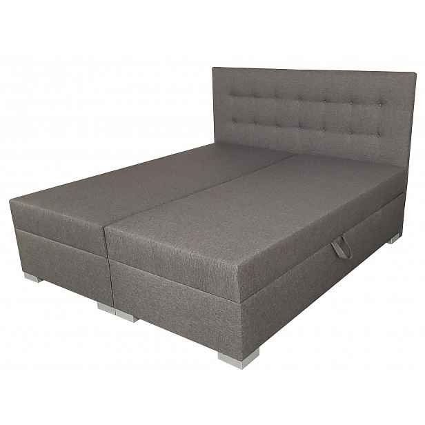 Americká postel Boxspring šedá 200x180