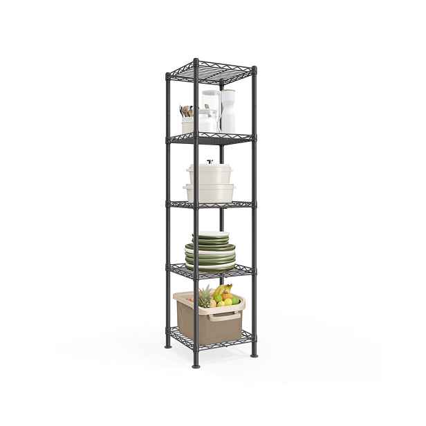 SONGMICS Kovový regál Beata 30 cm černý