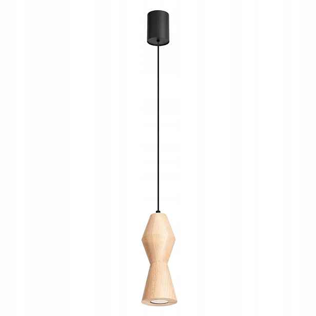Závěsná lampa Kubbe dřevěná buková Stropní svítidlo přírodní boho Sollux