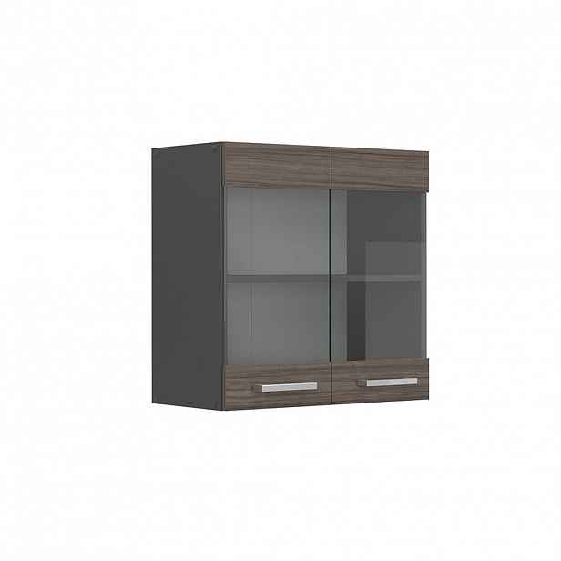 Vicco SKLENĚNÁ KUCHYŇSKÁ SKŘÍŇKA R-Line Ušlechtilá šedá 60 cm