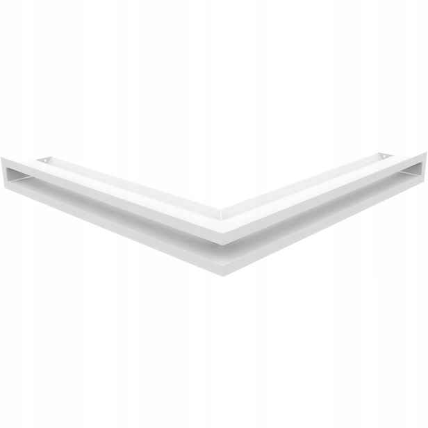 Ventilační mřížka do krbu Luft rohová 56x56x6 bílá Slim