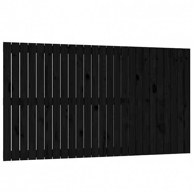 vidaXL Nástěnné čelo postele černé 159,5x3x90 cm masivní borové dřevo