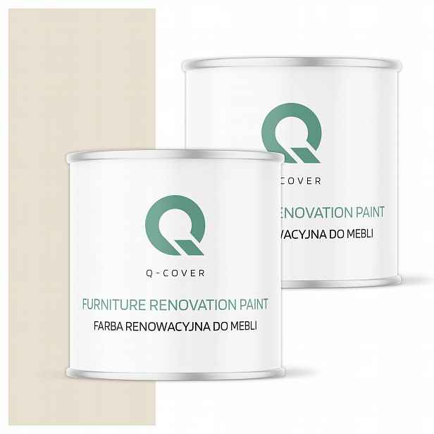 Barva na renovaci nábytku Mdf dřevo ozdobná krémová Ral 9001 polomatná 2.5 l