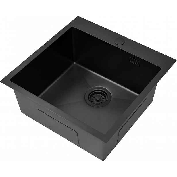 Naxos 50 New Kolor Black Ocelový dřez Do Skříňky 50 CM