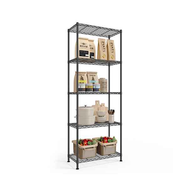 SONGMICS Kovový regál Beata 60 cm černý II