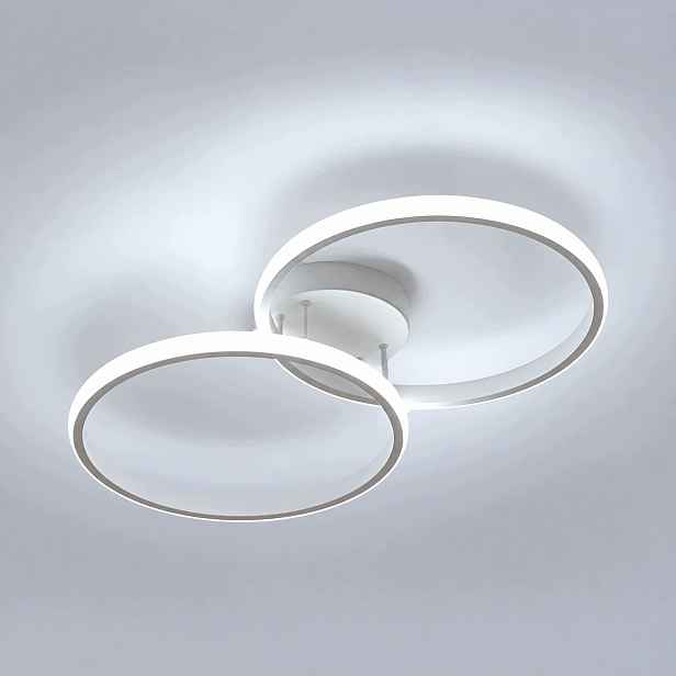 Stropní svítidlo Led závěsné bílé kruh 6500K 42W moderní do obývacího pokoje